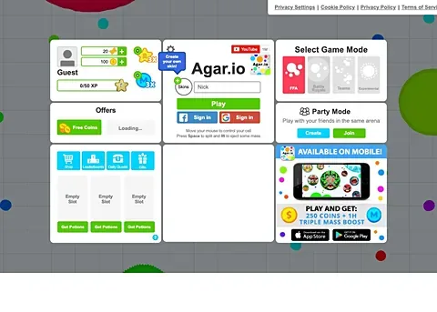 Agar.io game preview